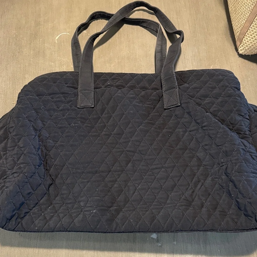 Vera Bradley Black Quilted Tote Bag - Picture 2 of 6